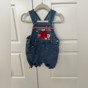 Vintage Sesame Street Blue Denim overalls - size 6-9 mo